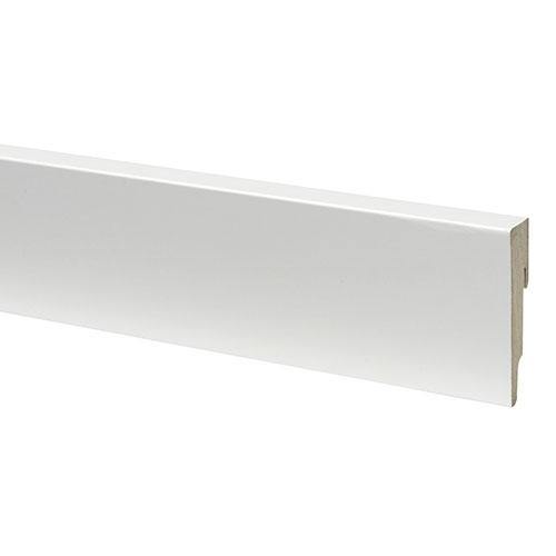Actie Muurplint 10cm Wit Blok | Lengte: 240cm