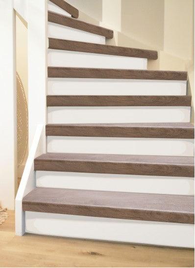 PVC Traprenovatie Easy Stairs Traptrede 52 River Oak Dark - 140 x 62 cm (voor 2 treden)